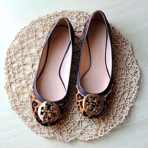Tory Burch Animal Print leather flats